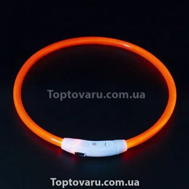 Универсальный светящийся ошейник для собак Trox TR-50 Оранжевый 11341 фото