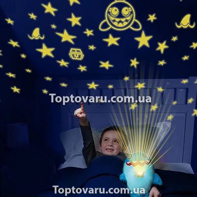 Детская плюшевая игрушка Акула ночник-проектор звёздного неба Star Belly Голубая 7418 фото