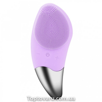 Электрическая силиконовая щетка-массажер для чистки лица Sonic Facial Brush Фиолетовая 4265 фото