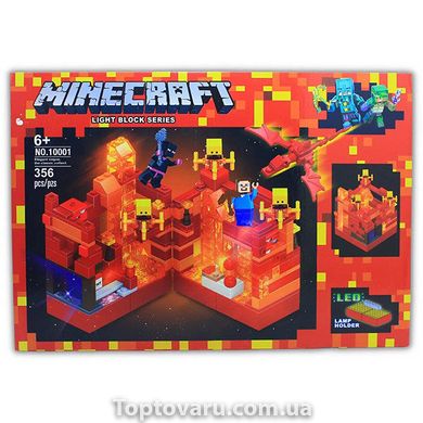 Конструктор Minecraft Сражение в подземелье с LED подсветкой 356 деталей Красный 7847 фото