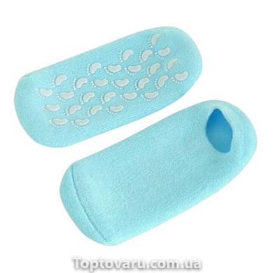 Увлажняющие гелевые носочки для педикюра SPA Gel Socks № G09-12 голубые от 20 до 28см 10537 фото
