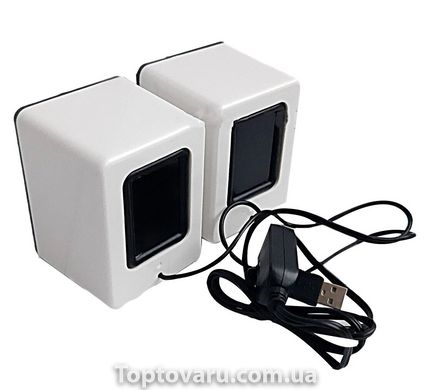 Колонки комп'ютерні з живленням від USB порту SG-D9 білі 2379 фото