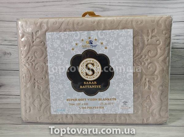 Плед Sarar Bej 220х240см Акрил Бежевий 16054 фото