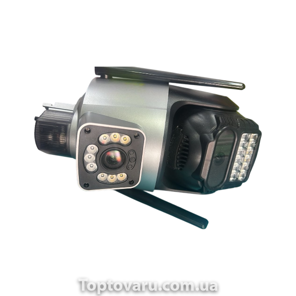 Камера відеоспостереження вулична поворотна з сиреною та зумом Dual Lens Zoom 3MP 12571 фото