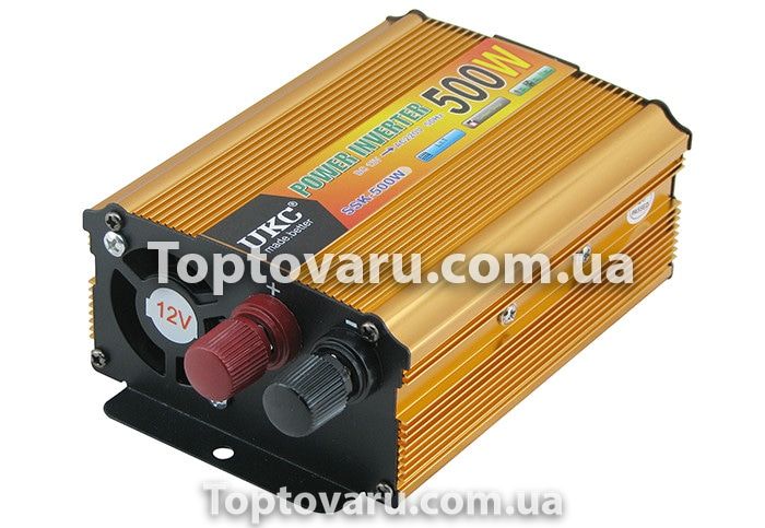 Інвертор автомобільний UKC SSK-500W, 12V 6126 фото