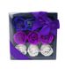 Подарочный набор с розами из мыла Soap Flower 9 шт Фиолетовый 3641 фото 2
