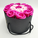 Подарочный набор мыла из роз в шляпной коробке Розовый 4199 фото 3