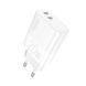 Зарядное устройство для WUW-C193 PD20W+PD20W Charger USB C + USB C white 22520 фото 1