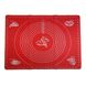 Кондитерский силиконовый коврик для раскатки теста 50 на 70см Красный 7243 фото 1
