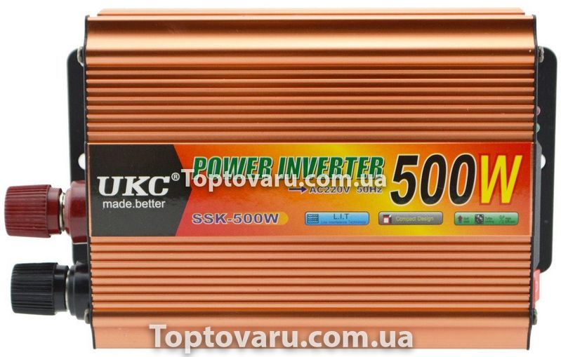 Інвертор автомобільний UKC SSK-500W, 12V 6126 фото