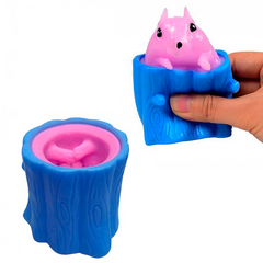 Іграшка-антистрес Pop It Фуфлік — білка, що вистрибує, синя 9066 фото