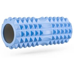 Ролик масажний для йоги, фітнесу (спина та шия) OSPORT (33*14 см) Блакитний 17669 фото