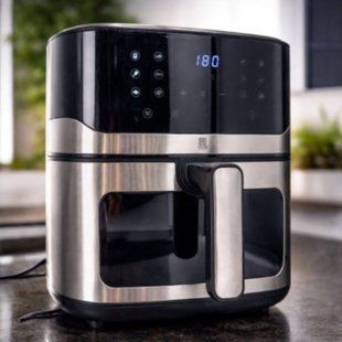 Аэрогриль на 2 тена с чашей 12,5л Prime Kitchen AF90122DTW Черный с серым 35120 фото