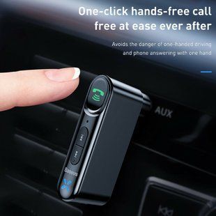 Bluetooth ресивер Baseus Qiyin AUX Car Bluetooth Receiver Black WXQY-01-00001 фото