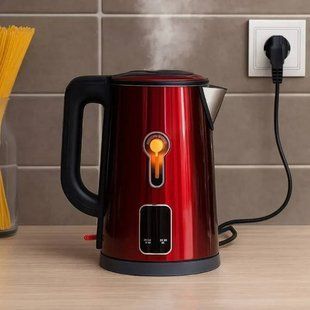 Электрочайник с чашей из нержавеющей стали внутри Hoffmans 2,5L 1800W HM-2538 Красный 32937 фото