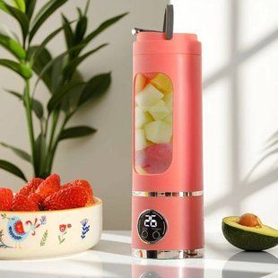 Блендер портативный USB 1500 мАч Juising Cup HP-118 Розовый 27029 фото