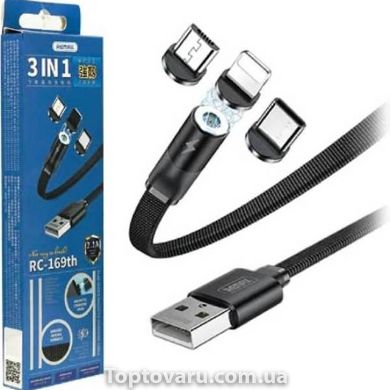 Магнитный кабель Remax 3 в 1 USB - microUSB / Lightning / Type-C 17660 фото