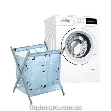 Складна кошик для білизни Laundry Storage Basket Блакитна 2524 фото