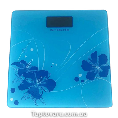 Весы напольные Domotec DT2015 Синий цветок 12066 фото