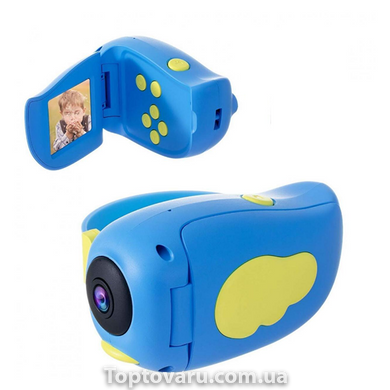 Детский фотоаппарат - видеокамера Kids Camera птичка Голубой 2744 фото