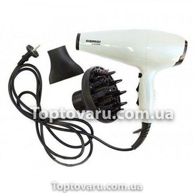 Професійний фен для волосся Gemei GM-105 Білий 1232 фото