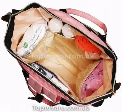 Сумка-рюкзак для мам Mom Bag Розовая 11229 фото