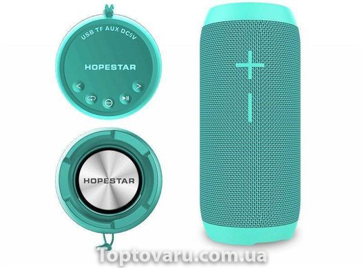 Портативна Bluetooth колонка Hopestar P7 Бірюзова 4330 фото