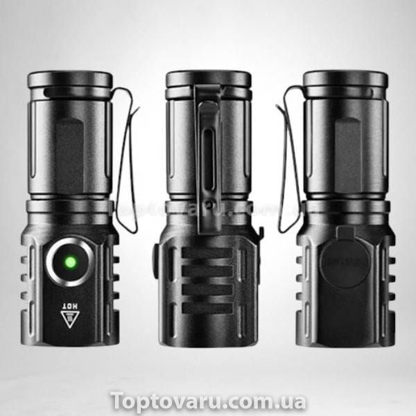 Фонарь ручной аккумуляторный с магнитом 536-3LED Черный 21830 фото