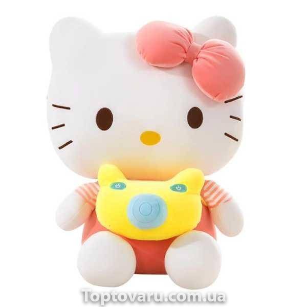 Игрушка мягкая Hello Kitty с фотоаппаратом 40см 14308 фото