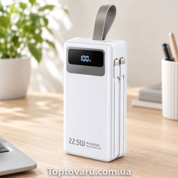 Power Bank Aroimac ORA503 40000 mAh із швидкою зарядкою 22,5W Білий 38970 фото