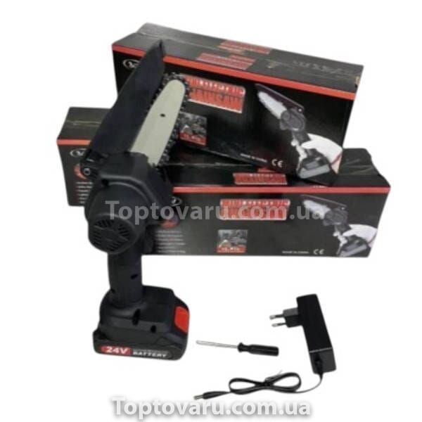 Пила цепная 6ˮ аккумуляторная 24V Li-ION 24Vf і 288Vf Черная 27891 фото