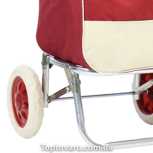 Сумка-візок на коліщатках для покупок Trolley medium 95x35см Червона 38030 фото