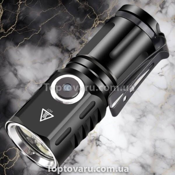 Фонарь ручной аккумуляторный с магнитом 536-3LED Черный 21830 фото