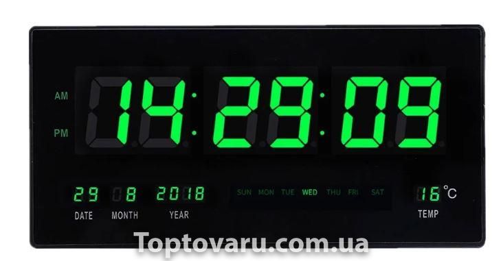 Настінний годинник з Led підсвічуванням 4622 Зелені 4323 фото