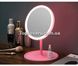 Настільне дзеркало з підсвічуванням і вентилятором Beauty Breeze Mirror Рожеве 7199 фото 2