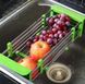 Багатофункціональна складна кухонна полиця Kitchen Drain Shelf Rack Зелена 2045 фото 5