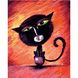 Картина за номерами Strateg ПРЕМІУМ Кіт на кульці з лаком розміром 40х50 см VA-2663 VA-2663-00002 фото 1