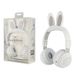 Навушники бездротові дитячі з вушками кролика LED підсвічування KE-01 Білі 13355 фото 1