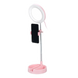 Круглое складное зеркало с LED подсветкой Live Makeup G3 Розовое 3239 фото 3