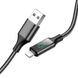 Кабель BOROFONE BU32 USB to iP 2.4A, 1.2m, nylon, aluminum connectors, digital display, Black BU32LB-00001 фото 1