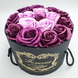 Подарочный набор мыла из роз в шляпной коробке Фиолетовый 4201 фото 1