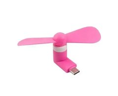 Mini вентилятор для телефону та Power Bank Рожевий 11452 фото