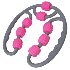 Роликовый U-образный массажер Multifunctional Ring Massager Розовый 9069 фото