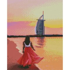 Алмазная мозаика Strateg ПРЕМИУМ Прогулка по берегу в Дубае размером 30х40 см (HX478) HX478-00002 фото