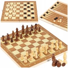 Шахи дерев'яні 3в1 (нарди, шашки, шахи) Chess С45012 17723 фото