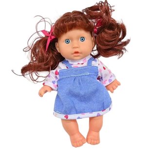 Набір Пупс 22см з музичним чіпом та ліжечком Vinyl Doll WZB667-9 17699 фото