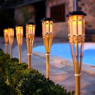 Світильник садовий BAMBOO на сонячній панелі LED/1,2V 150 mAh 1800K 56 см IP44 37976 фото