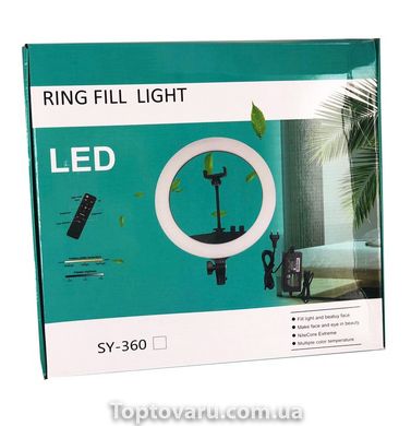 Кольцевая LED лампа SY-360 35 см с пультом, 2 держателями и сумкой 3292 фото