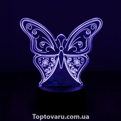 Настольный светильник New Idea 3D Desk Lamp Бабочка 1540 фото