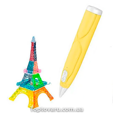 3D ручка для малювання 3D pen 6-1 Жовта 8617 фото